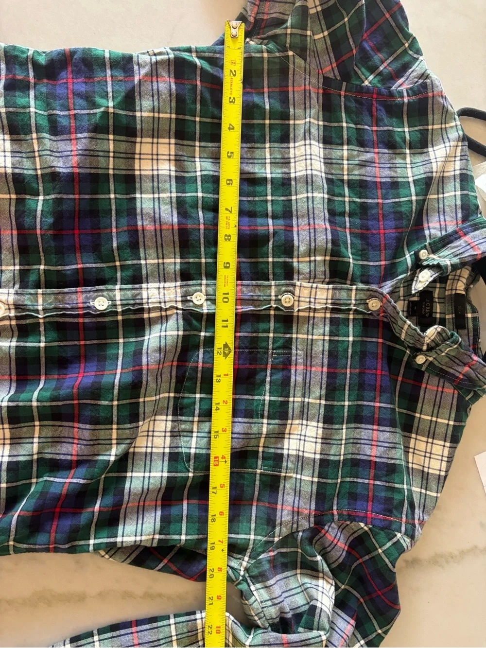 Men's J.Crew Oxford Plaid Button-Down Shirt Slim Fit Cotton Size M Fall